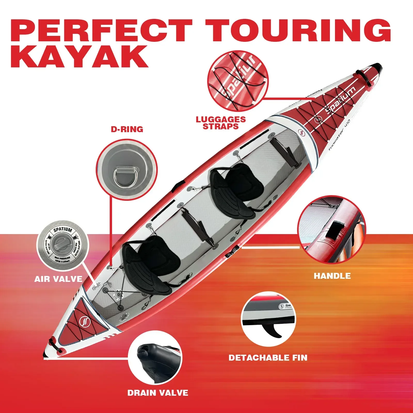 Kayak gonflable Spatium en PVC - Fishing Boat Paddle avis et prix